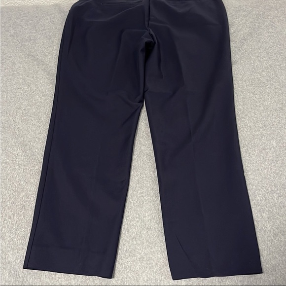 Chicos Flex Waistband Trouser Pants Size 12 Navy Blue Office Career - Picture 6 of 10